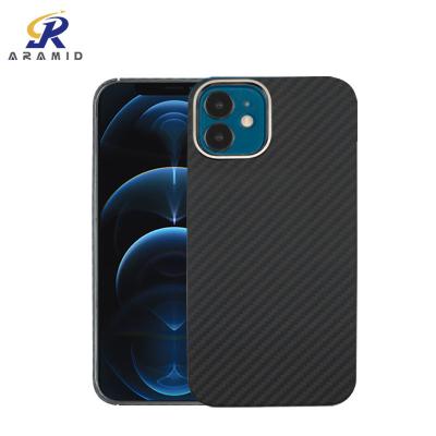 China Het iPhone 12 Mini Case van het krasbewijs 3K Matte Aramid Fiber Te koop