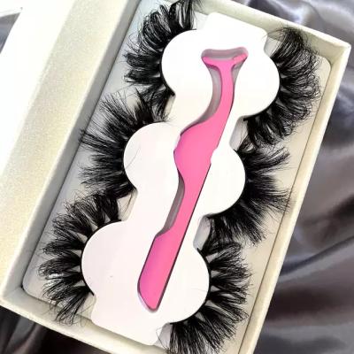 China 25-30 Times Full Thick Fake Strip Lashes Luxury Empty Single Pack Lashbox Volume Customized 25 Mm 3d Mink Eyelashes Box With Chains for sale