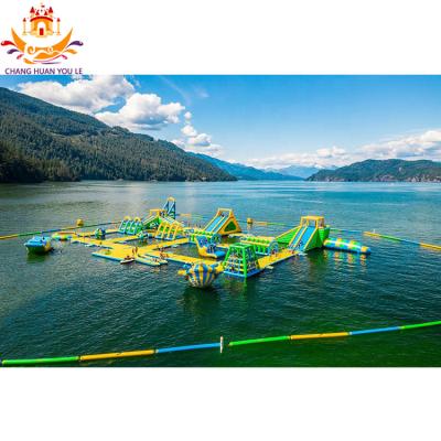 China Commercial Water Park Inflatable Games Sea Park Large Floating Combo Inflatable Water Play Equipment With Slide Whole Set for sale