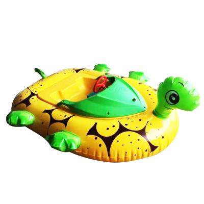 China Playground Outdoor Rubber Plastic Inflatable Kids Mini Water Park Bumper Boat 12V Electric Car Electric Bumper Kart for sale