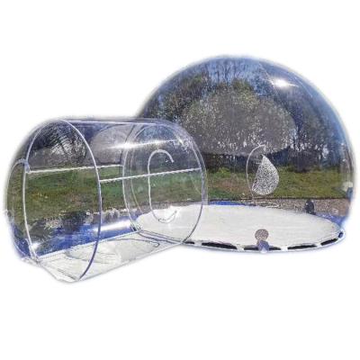 China Camouflage Game/Field High Quality Custom Design Large Transparent Playground Park Dome Tent Inflatable Outdoor Bubble Tent House for sale