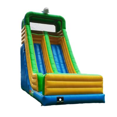 China Spider-man mobile game bouncy earth hopper children's water park castle house water slide for sale