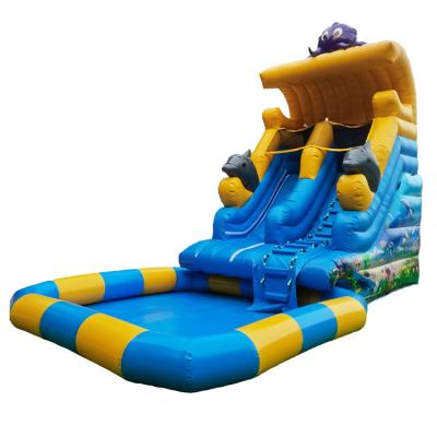 China Playgrond Multifunctional Outdoor Happy Kiddie Toys Best Selling Cheap Backyard Inflatable Water Slides For Sale for sale