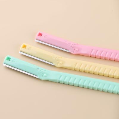 China Safety Blade Biodegradable Eyebrow Razor Disposable Eyebrow Trimmer Safe Hotels Are Commonly Used Eyebrow Razor for sale