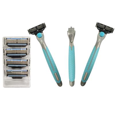 China Wholesale Triple Blade Stainless Steel Blades Metal Safety Razor for sale