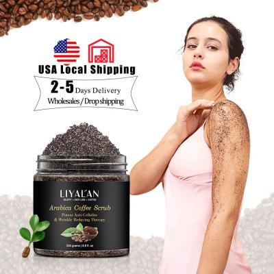 China Exfoliator Exfoliator Scrubs Anti Cellulite Manufacturers Private Label Face Exfoliator Organic Arabic Black Coffee Extract Body Scrub for sale