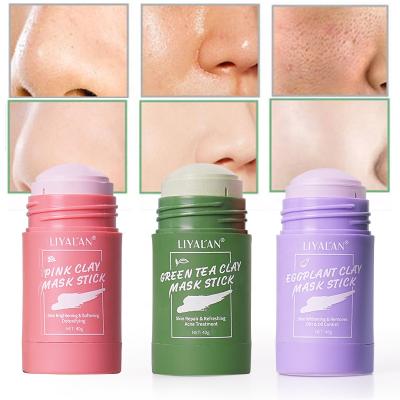 China Moisturizer Moisturizer Wholesales Private Label Musk Stick Skin Care Oil Control Vegan Green Tea Clay Mask Stick For All Deep Cleansing Skin for sale