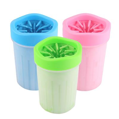 China Clean Dog Stocked Paw Washer Cup Silicone Dog Paw Foot Cleaner Portable Outdoor Dog Basics for sale