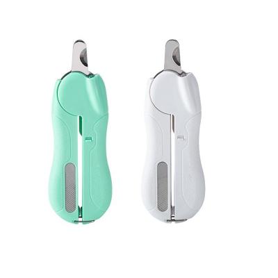 China Stocked Dog Cat Nail Clippers Grooming Pet Claw Care Nail Cutter Stainless Steel Scissors With Free Nail Folder for sale