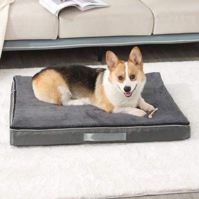 China Microfiber Flannel Basket General Viable Memory Foam Cushion Washable Sofa Orthopedic Dogs Pet Mats Bed for sale