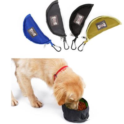 China Sustainable 4 Color Made In China Portable Collapsible Travel Waterproof Dog Bowl Dog Bowl Pet Feeding Bowl for sale