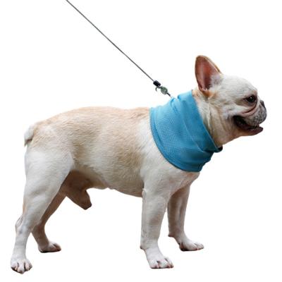 China Wholesale Viable Outdoor Soft Mesh Walking Breathable Bandanas Dogs Bulldog Summer Collar Cooling Scarf for sale