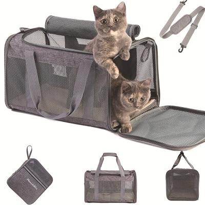 China New Design Pet Carrier Bag Viable Outdoor Foldable Transparent Portable Fashion Breathable Handbag For Cat for sale