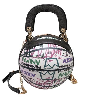 China Fashion Newcomers Cross - Body Bag Women Handbag Fashion Graffiti Multi Basketball Purse for sale