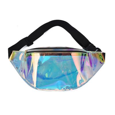 China New Fashion Bag Women's Belt Water Proof Iridescent Transparent TPU Pussy Pack Clearly Laser Holographic Waist Bag for sale