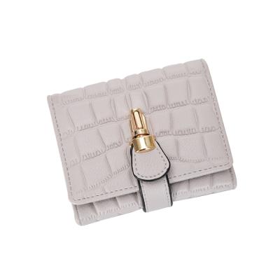 China Latest Ladies PU Leather Multi Card Holders Waterproof Purse Women Short Wallet for sale