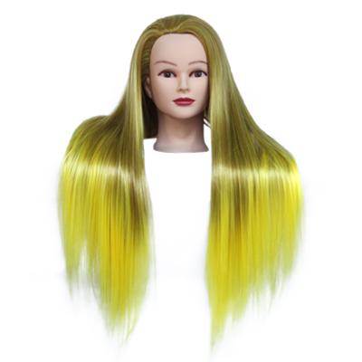 China Hair Braiding China Manufacturer 24 Inch Yellow Female Fiber Mannequin Heads For Display for sale