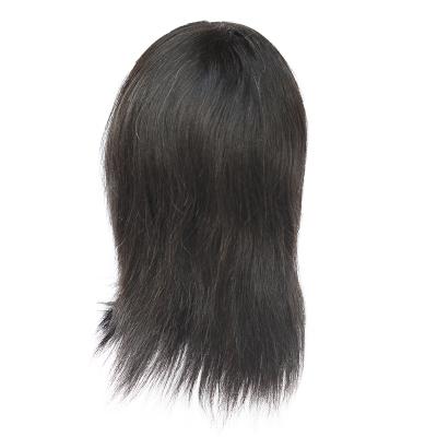 China Real Hot Natural Silky Straight Hair Black Hot Natural Wave Practice Male Head With Beard Shoulder Type for sale