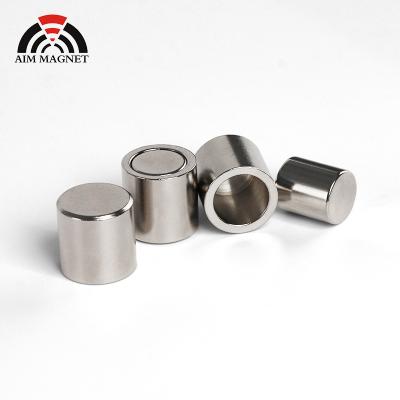 China Custom Industrial Magnet Size Neodymium Magnet Assemblies Iron Shell Assembly Cylinder Magnet for sale