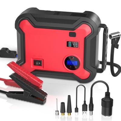 China Jump Starter Air Compressor Inflator All In One Inflation Jump Starter 22000mAh/2000A Fast Convenient Quick Charge 21.6*17*8.5cm for sale