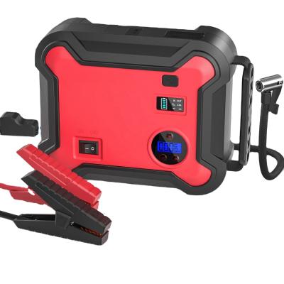 China Portable Jump Starter Car Jump Starter 2500A 23800mAh Battery Backup Compact Battery Booster With Air Compressor 216*170*85mm for sale