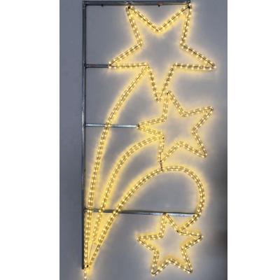 China Commercial Use Led Pattern Light Christmas Star In Steelframe for sale