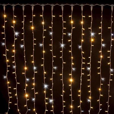 China 3M x 3M Christmas Decorative Christmas Light Holiday Curtain String Lights Regular/Flashing Fairy Strip Light Home Outdoor String Light for sale