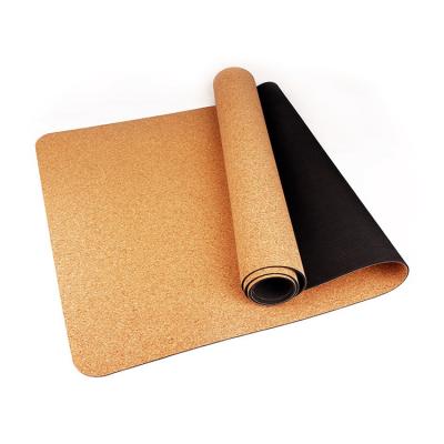 China Eco-friendly Yoga Mat Manufacturer Custom Print Organic Cork Rubber Bottom Eco-friendly Yoga Mat from China for sale