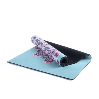 China Wholesale Customized Non-Slip Rubber Yoga Mat Eco Friendly Design Yoga Pad With Microfiber Suede for sale