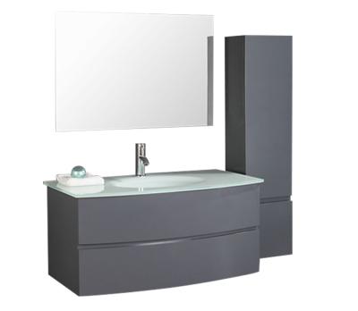 China Large Contemporary Simple Black Modern Built-In Bathroom Sink Cabinet for sale