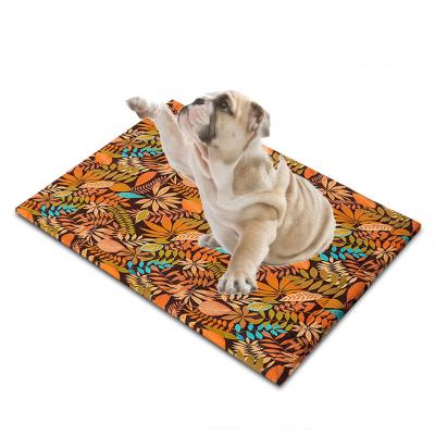 China Breathable Printed Canvas Felt Protection Pet Mat Dog Mat Waterproof Moisture Proof Wear Resistant Bite-Resistant Mat for sale