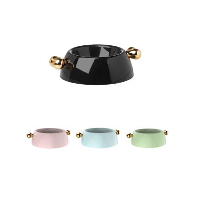 China Sustainable Environmentally Friendly Ceramic Material Luxury Dog Cat Feeder Bowl Pet Feeder Bowl For Dog for sale