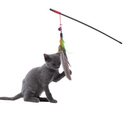 China High Quality Viable Cat Toy Newly Design Bird Feather Stuffed Plastic Pet Toy For Cats Cat Catcher Teaser Toy for sale