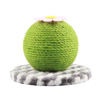 China Cat Toys Sisal Hemp Cactus Stocked Formed Cat Scratching Post Furniture For Cat Kitty Pet for sale