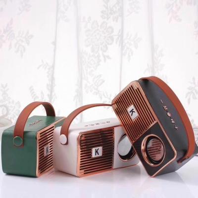 China 2019 new sale K25 mini portable BT radio call ABS wireless speaker cabinet visual warm classic mix color for sale