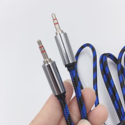 China The best high quality aux audio cable. 2019 Multimedia Metal USB Nylon 4 Foot 5 Foot 1.5M Car Cable 3.5mm Sale for sale