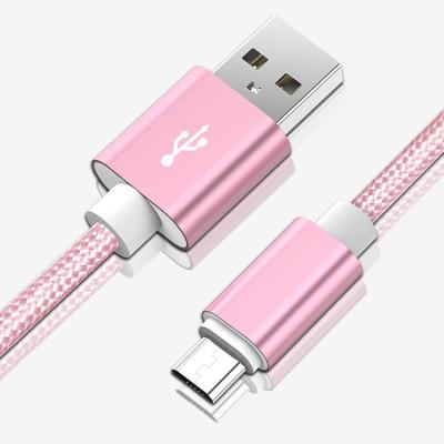 China Portable data cable top best selling wholesale mobile type c products 2021 assessories nylon 2A cable fast charging micro usb data cable for sale