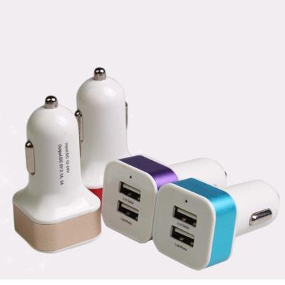 China Cheap price 2019 logo mobile phone ABS 5V 1A mobile phone free fast portable double USB square car charger for sale