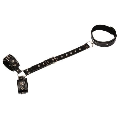 China Anti-Back Sexy Leather Bondage Handcuffs BDSM Sexy Restraint Woman Bondage Fun Adults for sale