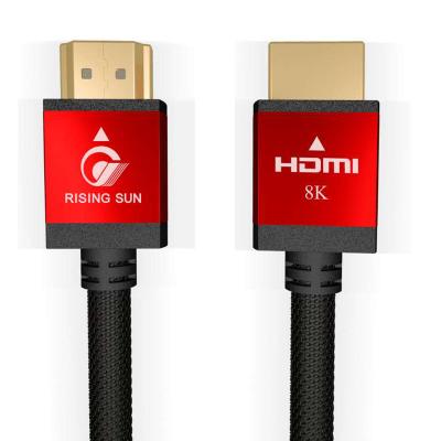 China 8K Data Transmission Gold Plated Ultra High Speed ​​RISING SUN HDMI Cable 8K 60Hz Male To Male Supports HDR TDR eARC for sale