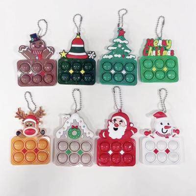 China Kids Soft Button Cartoon Santa Snowman Elk Stereo Key Pens Rubber Festival Gift,Cheap Bulk Busty Person Christmas Gifts For Kids for sale