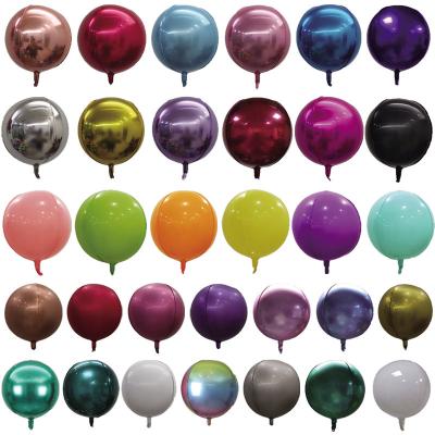 China Wedding Decorations 10 Inch 15 Inch 18 Inch 22 Inch Round 4D Foil Balloon Foil Balloon Aluminum Foil Balloon for sale