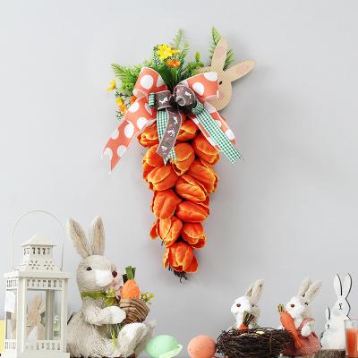 China Hot Sales Gift Easter Bunny Spring Wreath Easter Bunny Upgrades Easter Bunny Door Wreath for sale