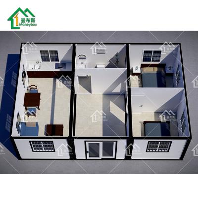 China Modern 79 SQM Prefab Medium Size 4 Rooms Design Dorms for sale