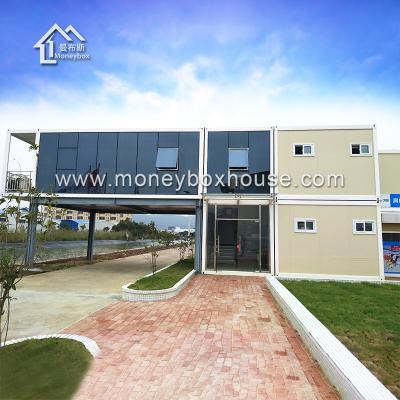 China Guangzhou Manufacturer Flat Pack Living Home/Office/Shop/Living Store 2 Story Luxury Modern Container Home for sale