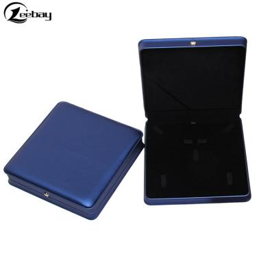 China New Fashionable Blue High Grade PU Leather Large Set Jewelry Box for sale