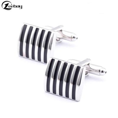 China Luxury Novelty Brass Cufflinks For Men Brand Cufflinks Shirt High Quality Brass Silver Cufflinks for sale