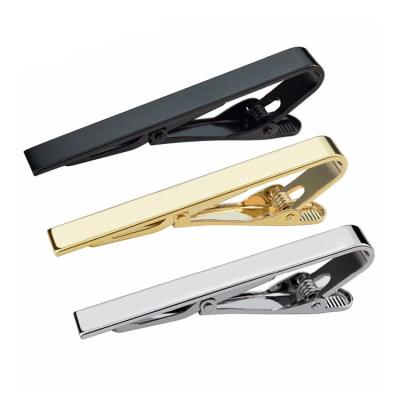 China Fashion Style Brass Tie Clip For Men Practical Simple Tone Blank Tie Bar Gold Silver Metal Tie Clasp for sale