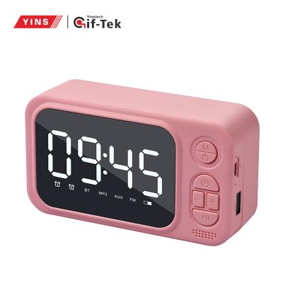 China Phone Function Mini Speaker Portable Column Wireless Speaker Sound Box With Led Display Alarm Clock Tf Card Mp3 Music High Fidelity Play for sale