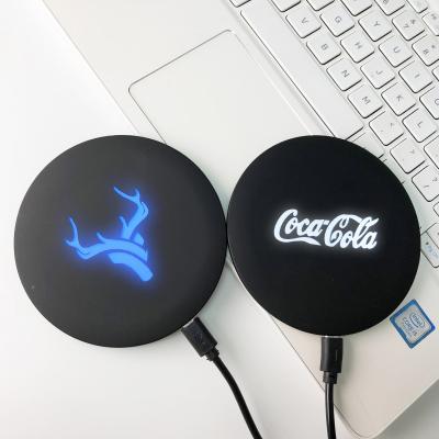 China Custom LOGO Mobile Phones Charge Qi Wireless Charger OEM 15W 10W 7.5W Wireless Charger Light UV Fast Wireless Charger OEM LOGO Charging Pad for sale